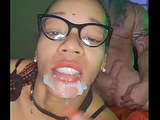 Riding my master then getting on all fours until he hurt my holes and cum on my face like a good whore